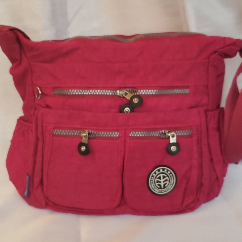 NWT - Bright Pink crossbody nylon bag